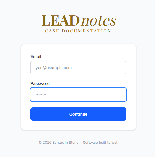 LEADnotes